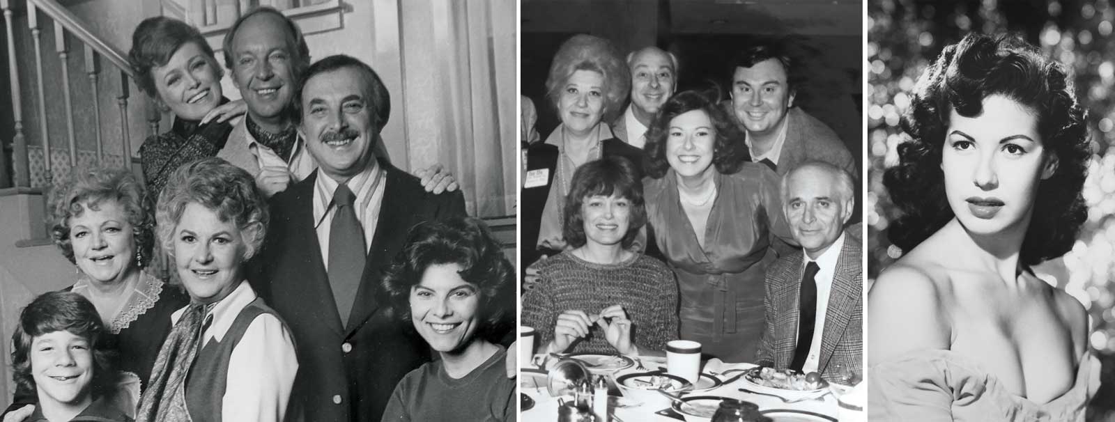 The cast of Maude including Bea Arthur, Bill Macy, Conrad Bain; Cast including Rue McClanahan with Fern Field and Norman Lear; Fern Field